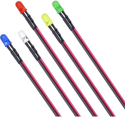 TRU COMPONENTS T1810O094 LED-assortiment Rood, Blauw, Groen, Geel, Lichtwarmwit Rond 3 mm 600 mcd, 1500 mcd, 100 mcd, 6