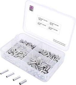 TRU COMPONENTS T1903C022 Assortiment adereindhulzen 0.75 mm², 1 mm², 1.5 mm², 2.5 mm² Ongeïsoleerd Zilver 300 stuk(s)