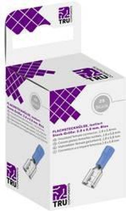 TRU COMPONENTS T1904C041 Assortiment hulzen voor platte stekkers Insteekbreedte: 2.80 mm Insteekdikte: 0.80 mm 180 ° De