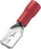 TRU COMPONENTS T1904C042 Assortiment platte stekkers Insteekbreedte: 6.30 mm Insteekdikte: 0.80 mm 180 ° Deels geïsolee