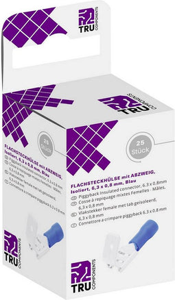 TRU COMPONENTS T1904C047 Assortiment hulzen voor platte stekkers Met vertakking Insteekbreedte: 6.30 mm Insteekdikte: 0