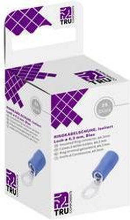 TRU COMPONENTS T1904C060 Ringkabelschoen Dwarsdoorsnede (max.): 2.50 mm² Gat diameter: 4.30 mm Deels geïsoleerd Blauw 2