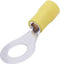 TRU COMPONENTS T1904C063 Ringkabelschoen Dwarsdoorsnede (max.): 6 mm² Gat diameter: 8.40 mm Deels geïsoleerd Geel 10 st