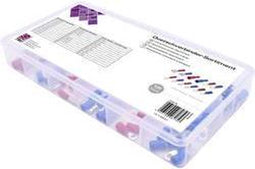 TRU COMPONENTS T1904C071 Assortiment kabelschoenen 0.50 mm² - 2.50 mm² Rood, Blauw 120 onderdelen