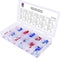 TRU COMPONENTS T1904C071 Assortiment kabelschoenen 0.50 mm² - 2.50 mm² Rood, Blauw 120 onderdelen