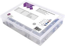 TRU COMPONENTS T1904C087 Assortiment adereindhulzen 4 mm² Deels geïsoleerd Grijs, Rood, Zwart, Blauw 300 onderdelen