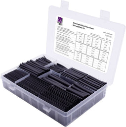 TRU COMPONENTS T1905CA055 Krimpkous assortiment Zwart Krimpverhouding:2:1 750 onderdelen