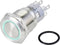 TRU COMPONENTS TC-10090984 LAS1-AGQ-22ZE/B/24V/S Vandalismebestendige druktoets 250 V/AC 3 A 2x aan/aan Continu Blauw I