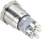TRU COMPONENTS TC-10090984 LAS1-AGQ-22ZE/B/24V/S Vandalismebestendige druktoets 250 V/AC 3 A 2x aan/aan Continu Blauw I