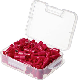 TRU COMPONENTS TC-11894520 Platte stekker (female) Insteekbreedte: 6.3 mm Insteekdikte: 0.8 mm Volledig geïsoleerd Rood