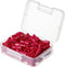 TRU COMPONENTS TC-11894520 Platte stekker (female) Insteekbreedte: 6.3 mm Insteekdikte: 0.8 mm Volledig geïsoleerd Rood