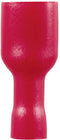 TRU COMPONENTS TC-11894520 Platte stekker (female) Insteekbreedte: 6.3 mm Insteekdikte: 0.8 mm Volledig geïsoleerd Rood