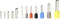 TRU COMPONENTS TC-11991836 Assortiment adereindhulzen 0.5 mm², 0.75 mm², 1 mm², 1.5 mm², 2.5 mm², 4 mm², 6 mm² Deels ge