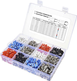 TRU COMPONENTS TC-11991840 Assortiment adereindhulzen 0.5 mm², 0.75 mm², 1 mm², 1.5 mm², 2.5 mm², 4 mm² Deels geïsoleer