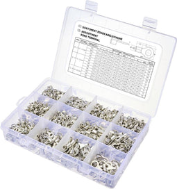 TRU COMPONENTS TC-11991844 Assortiment ringkabelschoenen Ongeïsoleerd 0.5 mm² 6 mm² Zilver 1440 stuk(s)