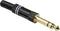 TRU COMPONENTS TC-2502111 Jackplug 6.35 mm Stekker, recht Aantal polen: 3 Stereo Zwart, Wit 1 stuk(s)