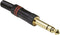 TRU COMPONENTS TC-2502112 Jackplug 6.35 mm Stekker, recht Aantal polen: 3 Stereo Zwart, Rood 1 stuk(s)