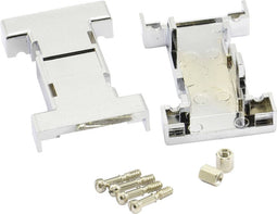 TRU COMPONENTS TC-2523000 D-sub adapterbehuizing Aantal polen: 9, 9 Kunststof, gemetalliseerd 180 ° Zilver 100 stuk(s)