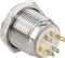 TRU COMPONENTS TC-7494608 TC-GQ16F-10D/42RGB/ Vandalismebestendige drukschakelaar 48 V/DC 2 A 1x uit/(aan) Moment Rood,