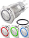 TRU COMPONENTS TC-7494624 TC-LAS1-AGQ-11E/42RGB/ Vandalismebestendige drukschakelaar 250 V/AC 3 A 1x uit/(aan) Moment R