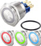 TRU COMPONENTS TC-7494640 Vandalismebestendige drukschakelaar 250 V/AC 3 A 1x uit/(aan) Moment Rood, Groen, Blauw, RGB