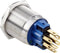 TRU COMPONENTS TC-7494644 Vandalismebestendige drukschakelaar 250 V/AC 3 A 1x uit/aan Continu Rood, Groen, Blauw, RGB I