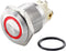 TRU COMPONENTS TC-7494688 TC-GQ16F-10E/L/R/12V/S Vandalismebestendige drukschakelaar 48 V/DC 2 A 1x uit/(aan) Moment Ro