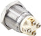 TRU COMPONENTS TC-7494696 TC-GQ16F-10E/L/B/12V/S Vandalismebestendige drukschakelaar 48 V/DC 2 A 1x uit/(aan) Moment Bl