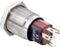 TRU COMPONENTS TC-7494980 TC-GQ16-KH-11ZD/J/R/12V/S Vandalismebestendige drukschakelaar 48 V/DC 2 A 1x uit/aan Continu