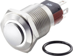 TRU COMPONENTS TC-7495064 TC-GQ16-KH-11ZE/J/W/12V/S Vandalismebestendige drukschakelaar 48 V/DC 2 A 1x uit/aan Continu