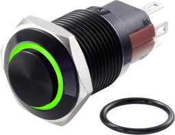 TRU COMPONENTS TC-7495076 TC-GQ16-KH-11E/J/G/12V/A Vandalismebestendige drukschakelaar 48 V/DC 2 A 1x uit/(aan) Moment