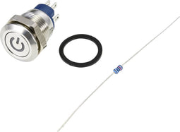 TRU COMPONENTS TC-9219008 Druktoets 48 V/AC 2 A 1x uit/(aan) Moment RGB IP67 1 stuk(s)