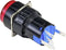 TRU COMPONENTS TC-9219044 Verlichte druktoets 250 V/AC 3 A 1x aan/(uit) Moment Rood (Ø) 18 mm IP65 1 stuk(s)