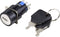 TRU COMPONENTS TC-9219060 Sleutelschakelaar 250 V/AC 3 A 2x aan/uit/aan Continu/0/continu (Ø) 18 mm IP65 1 stuk(s)