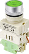 TRU COMPONENTS TC-9219084 Y090 Druktoets 250 V/AC 5 A 1x aan/(aan) Moment Groen (Ø) 30 mm 1 stuk(s)