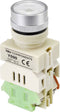 TRU COMPONENTS TC-9219088 Y090 Druktoets 250 V/AC 5 A 1x aan/(aan) Moment Wit (Ø) 30 mm 1 stuk(s)