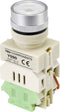 TRU COMPONENTS TC-9219096 Y090 Druktoets 250 V/AC 5 A 1x aan/(aan) Continu Wit (Ø) 30 mm 1 stuk(s)