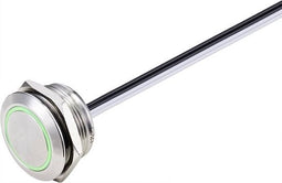 TRU COMPONENTS TC-9219112 Druktoets 24 V/DC 50 mA 1x uit/(aan) Moment Groen IP40 1 stuk(s)