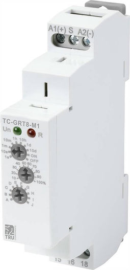 TRU COMPONENTS TC-9963308 Tijdrelais Multifunctioneel 12 V/DC, 240 V/AC 1 stuk(s) Tijdsduur: 1 s - 10 d 1x wisselcontac