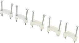 TRU COMPONENTS TC-DNF13203 Spijkerclip 1593093 Bundel-Ø (bereik) 12.50 mm (max) Tweegats Wit 100 stuk(s)