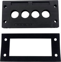 TRU COMPONENTS TC-KDL 16/4 Kabelinvoeringsplaat Klem-Ø (max.): 16 mm PA Zwart 1 stuk(s)