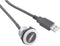 TRU COMPONENTS USB-05-BK USB-inbouwbus 2.0 Bus, inbouw, Stekker USB-bus type A verlicht naar USB-steker type A met 60 c