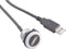 TRU COMPONENTS USB-05-BK USB-inbouwbus 2.0 Bus, inbouw, Stekker USB-bus type A verlicht naar USB-steker type A met 60 c