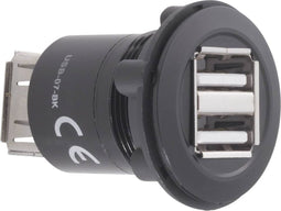 TRU COMPONENTS USB-07-BK Dubbele USB-inbouwbus 2.0 Bus, inbouw, Adapter 2x USB-bus type A naar 2x USB-bus type A Inhoud