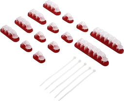 TRU COMPONENTS WCM-SET-TT Kabelhouder Zelfklevend 1386629-1 Transparant 19 stuk(s)