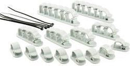 TRU COMPONENTS WCM-SET-TT Kabelhouder Zelfklevend 1386629 Transparant 19 stuk(s)
