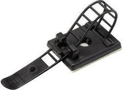 TRU COMPONENTS WCT-64 Bevestigingssokkel Zelfklevend, Schroefbaar 1206770 Bundel-Ø (bereik) 16 mm (max) Met bevestigingsbinder Zwart 25 stuk(s)