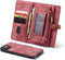 Caseme - vintage 2 in 1 portemonnee hoes - Geschikt voor iPhone 12 Mini - Rood