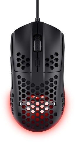 Trust GXT929 Helox - Gaming Muis - Ultra licht - RGB verlichting - 6400 DPI - Bedraad - Zwart