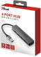 Trust Halyx - 4-Port USB 3.2 Hub - 5 Gbps
